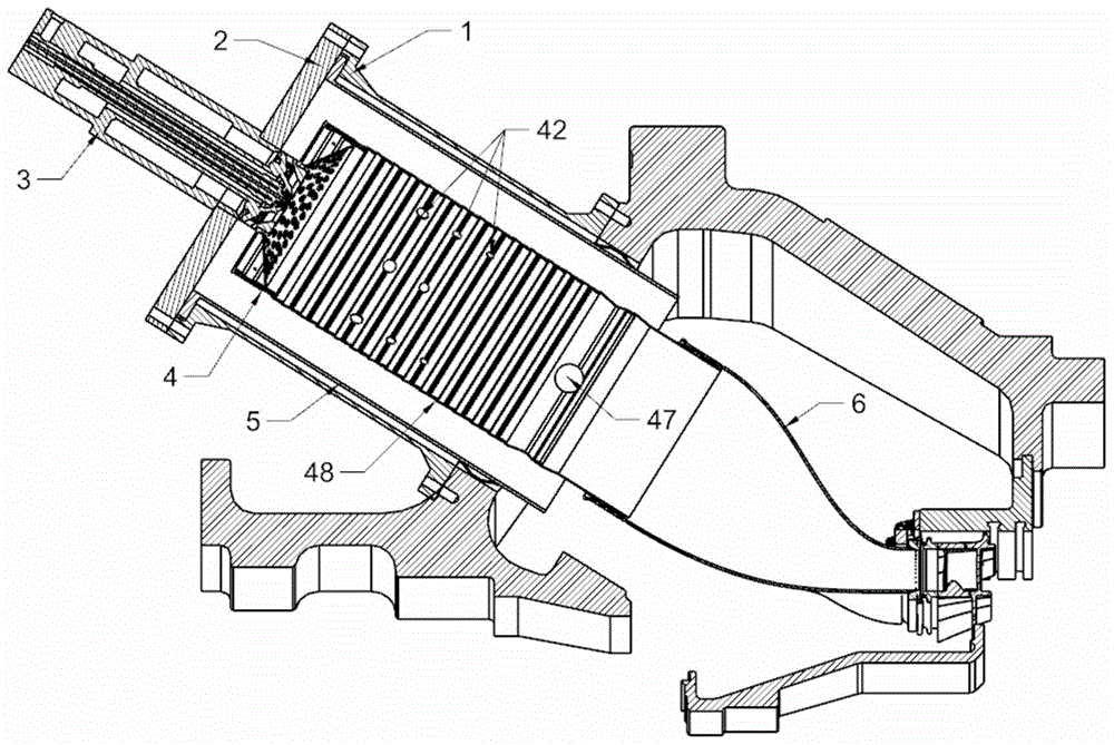 Low-heat value fuel gas combustion chamber of gas turbine