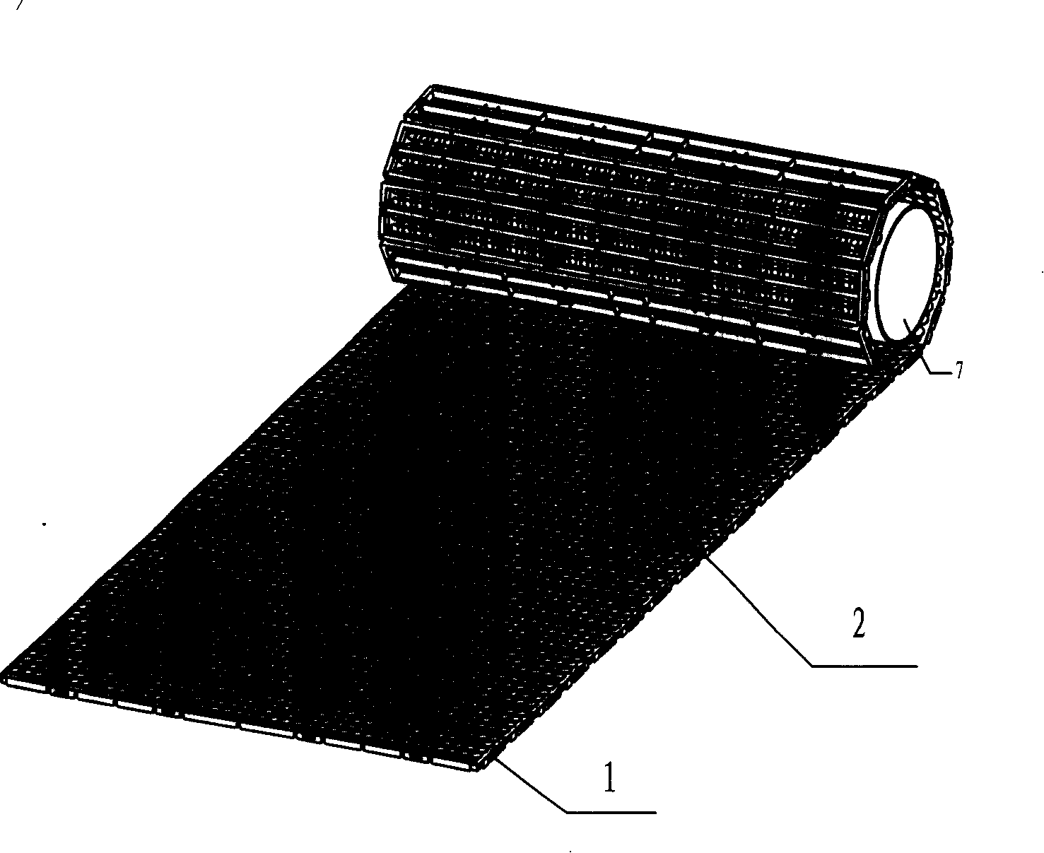 Drum type grassplot armour plate