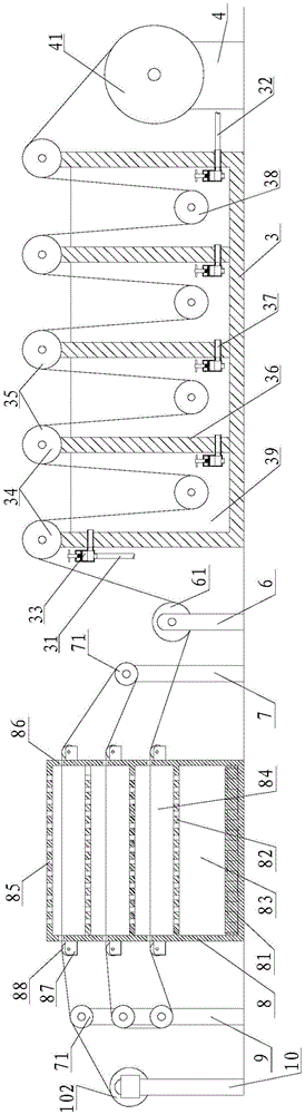 A cloth multi-level washing and drying integrated equipment