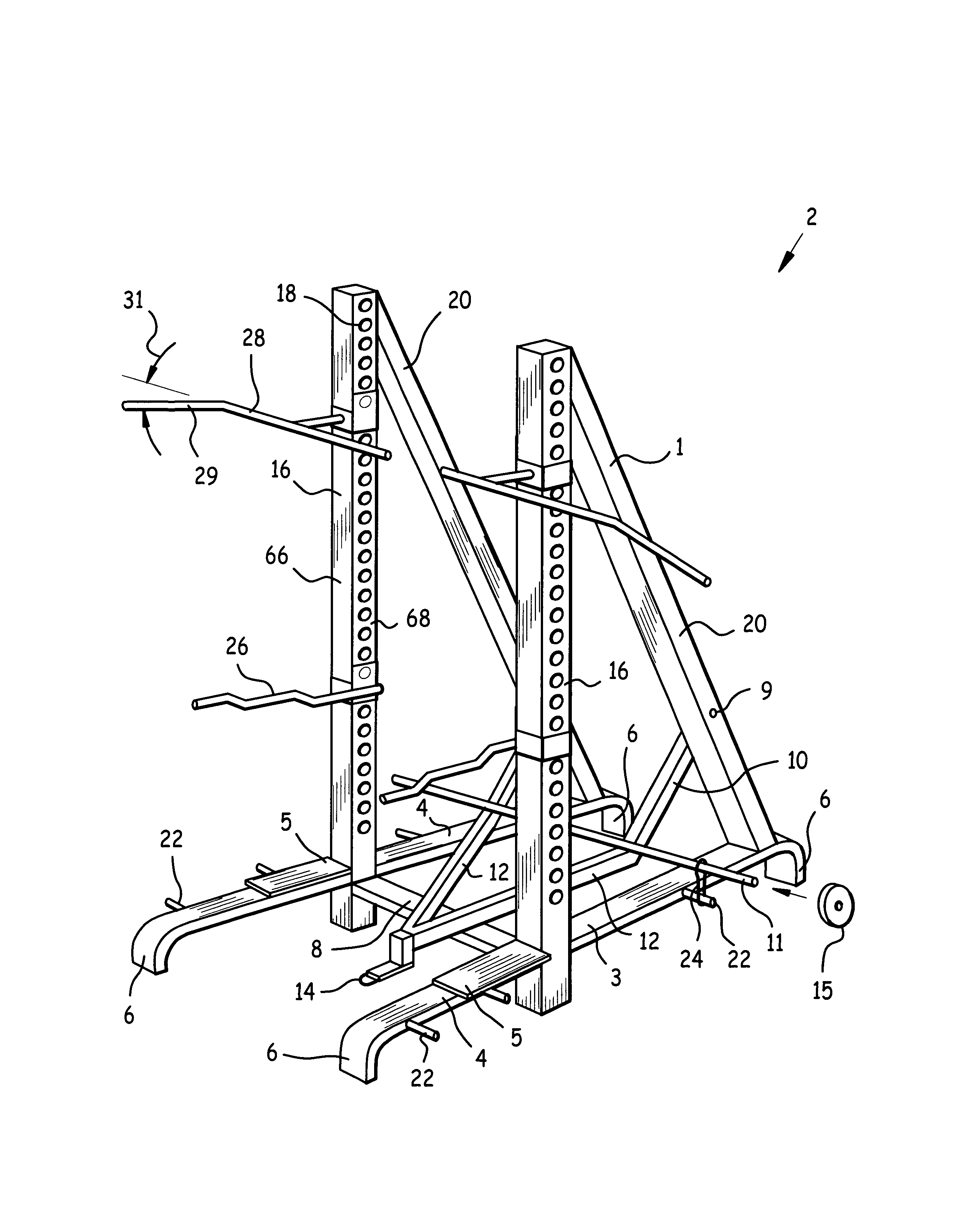 Adjustable weight-loaded dip-chin machine