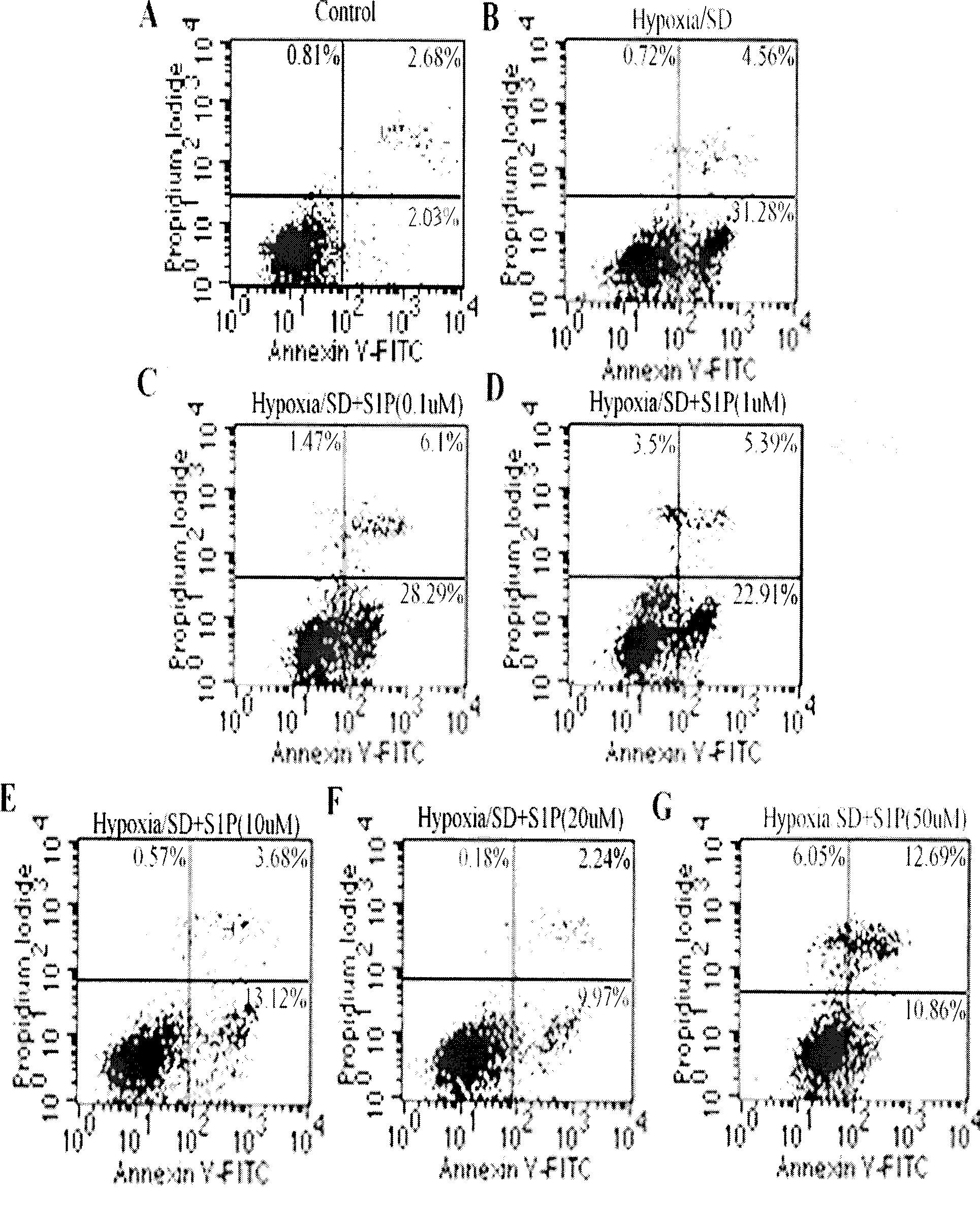 Use of SIP in preparing medicine for preventing mesenchymal stem cells apoptosis