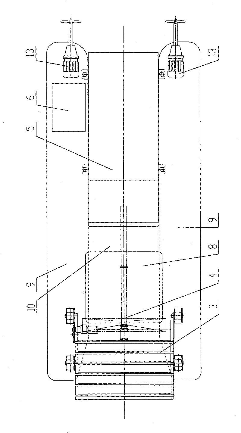 Amphibious type multi-functional floater salvaging device