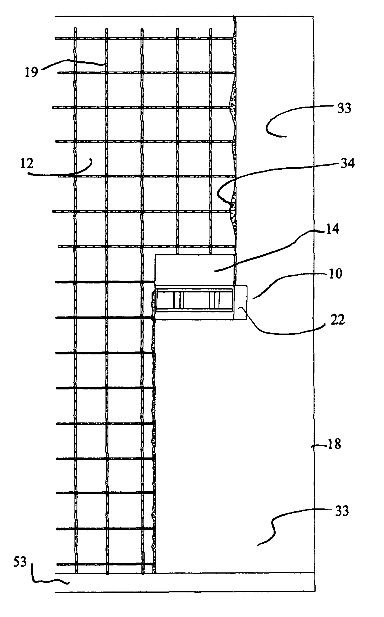 Vertical vibrating screed