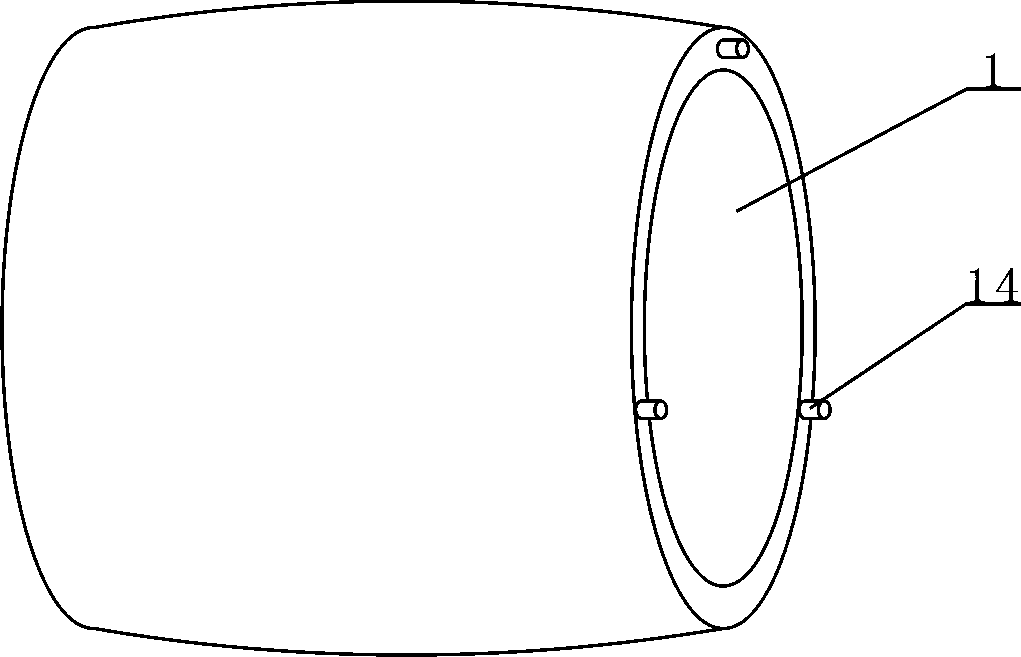 Drum type screening device special for apples