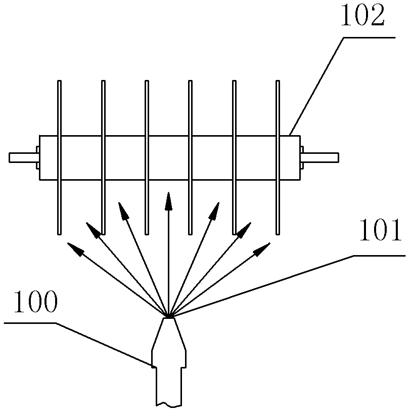 Multi-saw blade sawing and cooling system of woods and bamboos