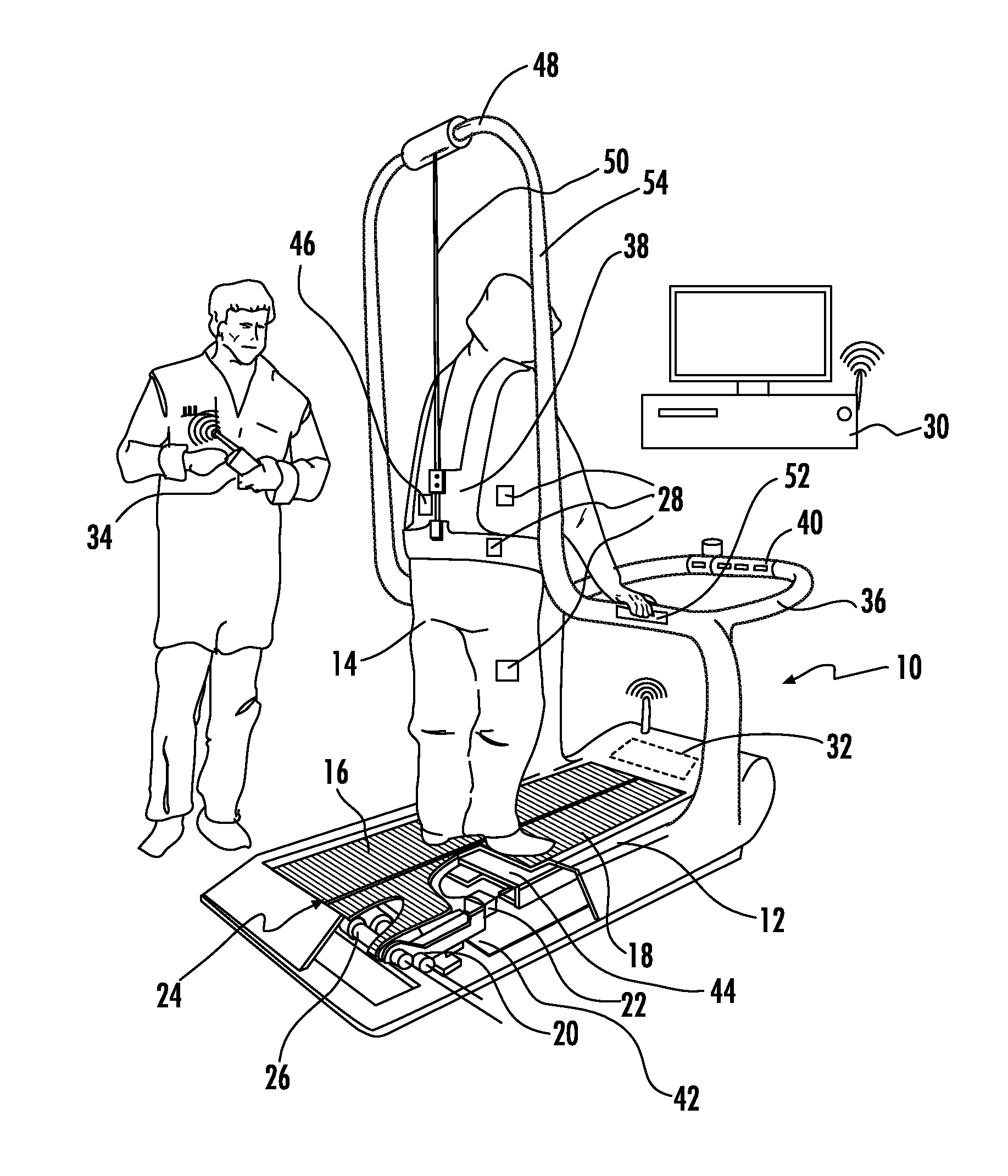 Training system and method using a dynamic perturbation platform