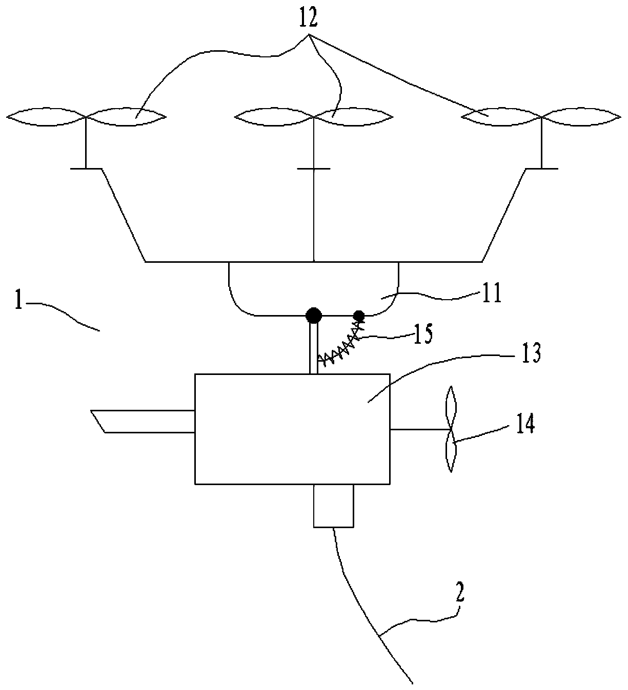 Novel communication wire and cable fire extinguishing unmanned aerial vehicle