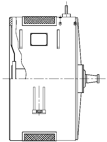 Locomotive main generator delivery supporting device