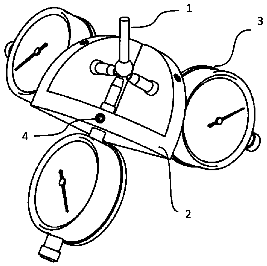 Device and method for measuring spatial repeated positioning accuracy at tail end of mechanical arm