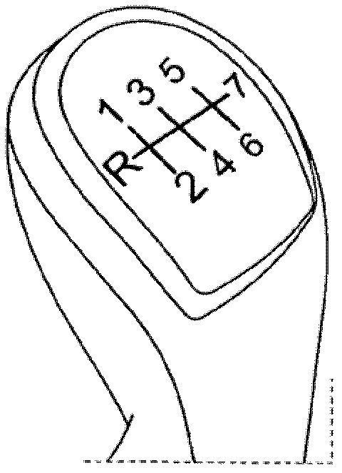 Vehicle comprising a transmission and a selection element for switching transmission gears