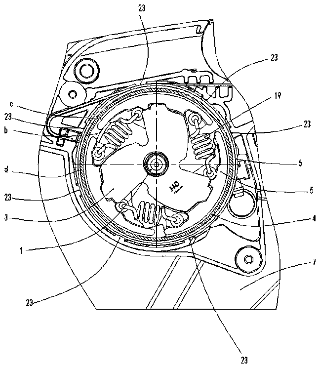 Chain saw separation and connection device air-cooling device