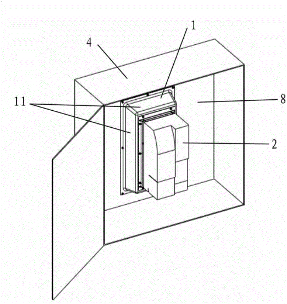 Installation device for equipment with heat dissipation needs