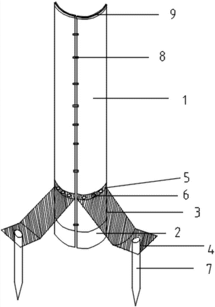 Tree protecting barrel device for straightening and fixing garden nursery stocks