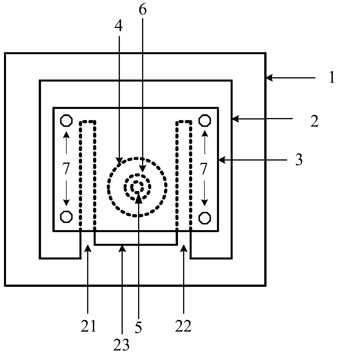 A kind of digital TV transmitting antenna based on e-type patch