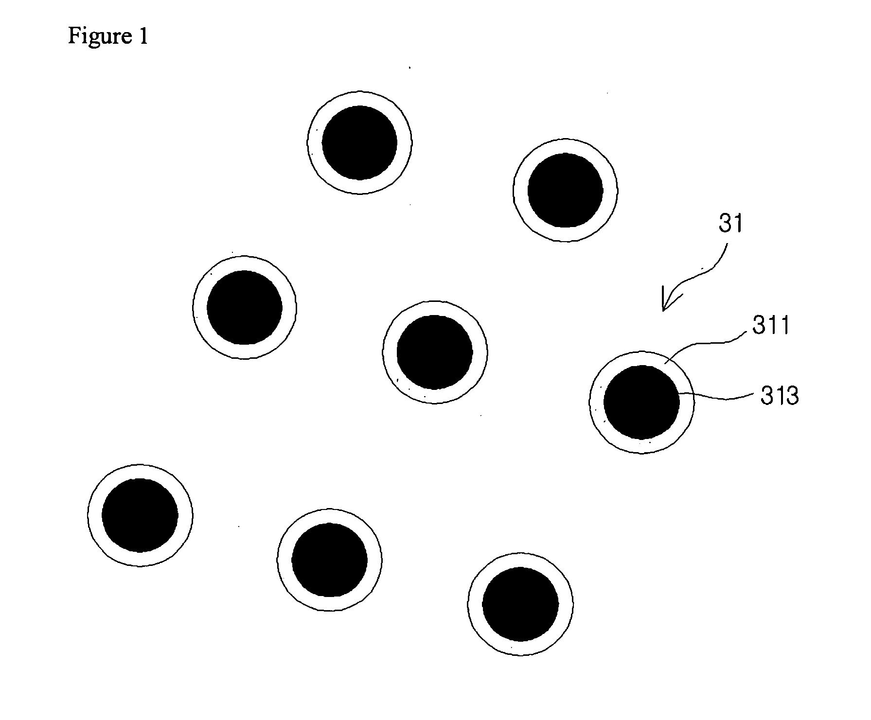 Nanoparticles, conductive ink and circuit line forming device