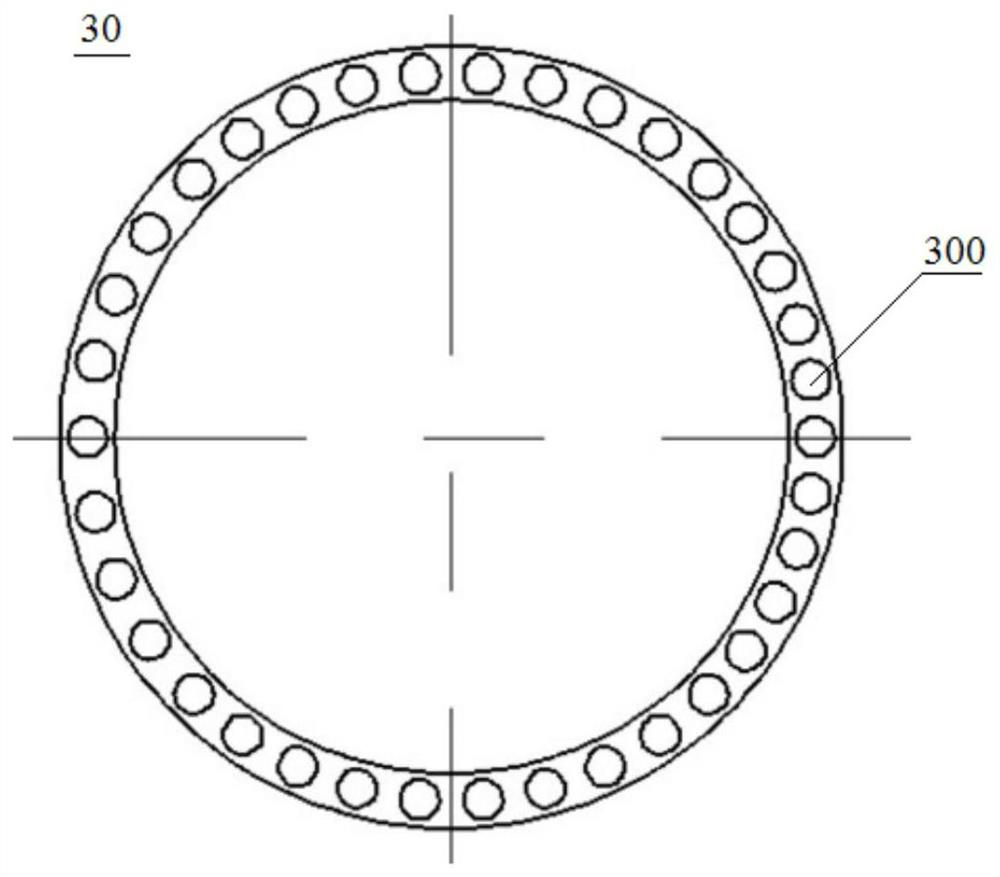 Flow distribution structure of steam generator