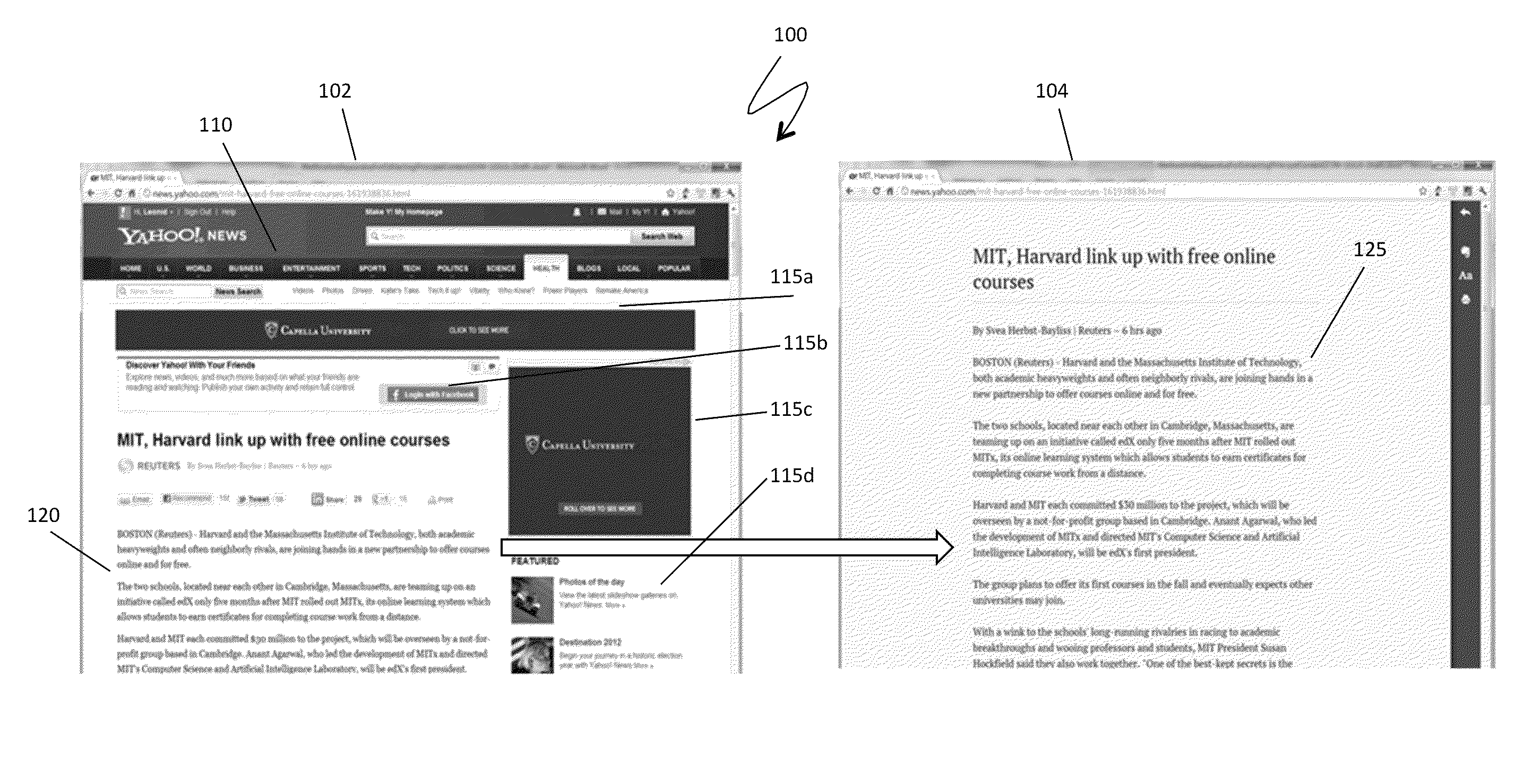 Extracting principal content from web pages