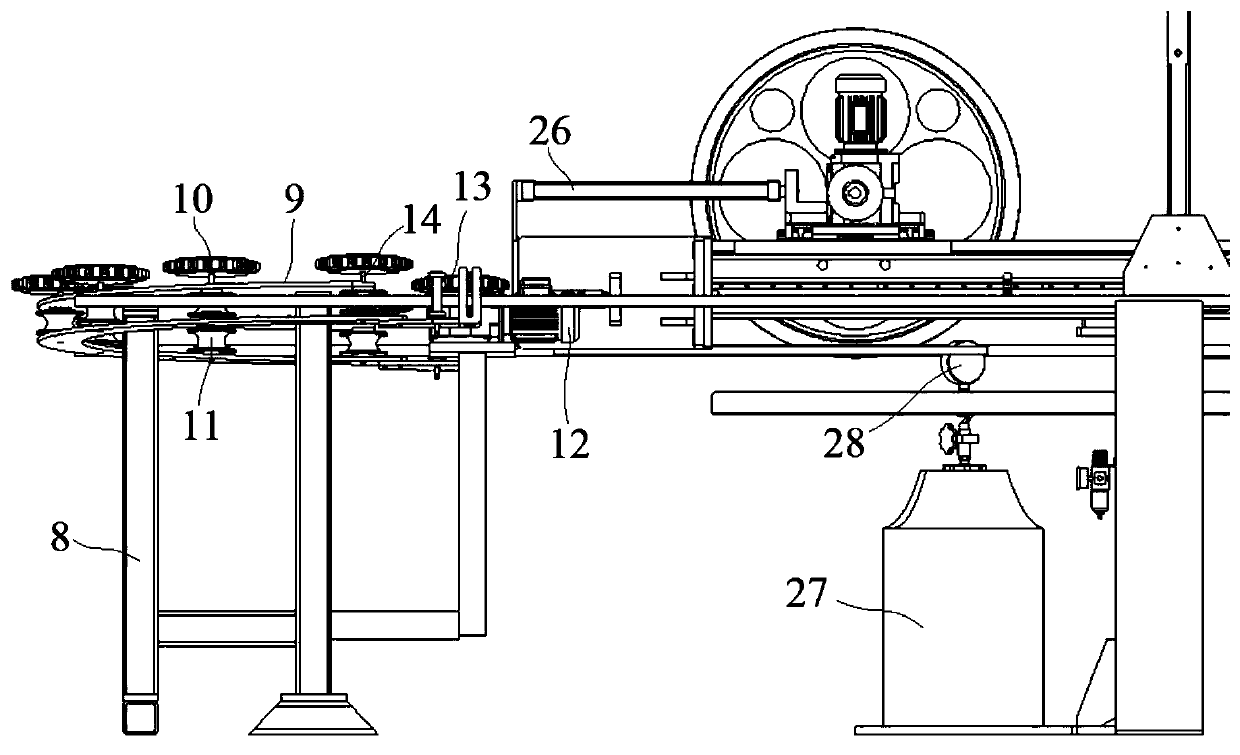 Micro-tension automatic wire storing device for processing optical fibers and cables