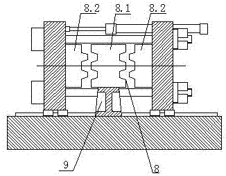 Special stack mold injection molding machine for template opposite-opening mold moving middle injection