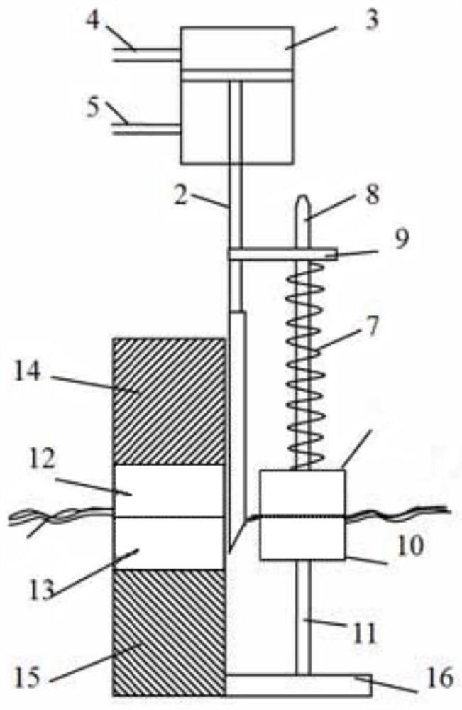 An external guillotine-type fiber bundle cutting mechanism for beam strength meter and its application