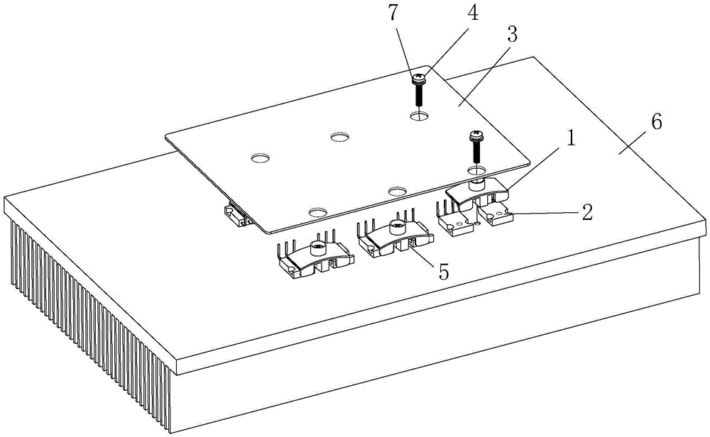 Fixing structure and fixing method for MOS transistor