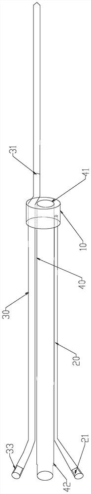 Multifunctional cleaning device with three cavities and one bag