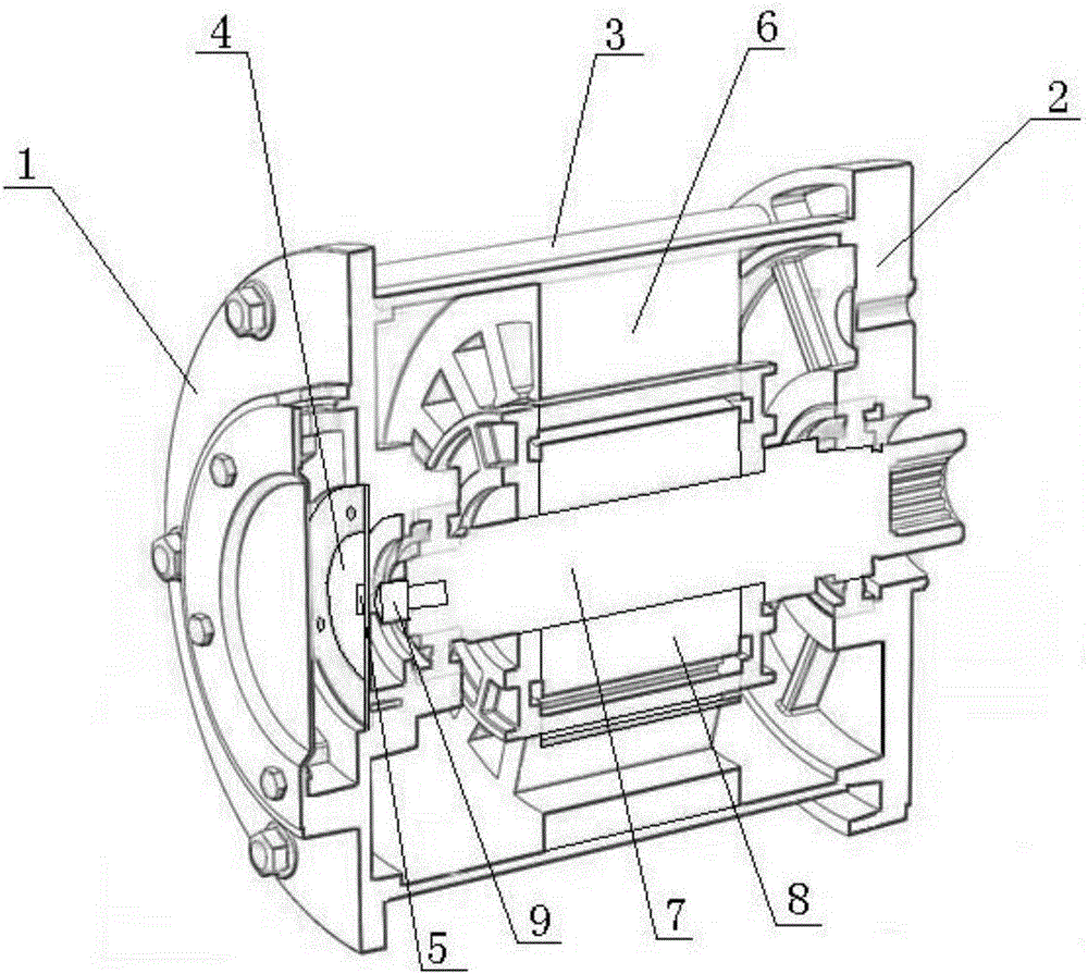 Permanent magnet brushless direct current motor equipped with magnetic encoder