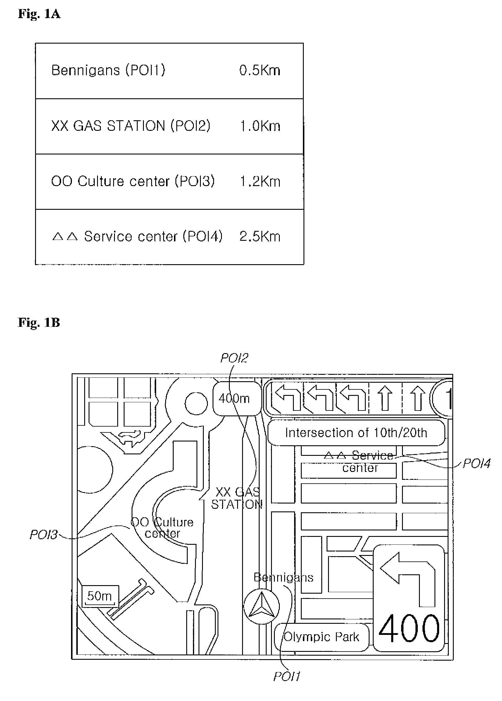 Navigation apparatus and method of providing information on points of interest