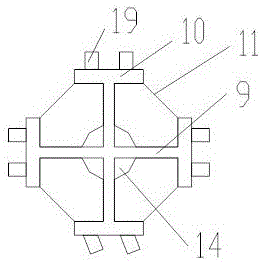 Structure of steel-reinforced concrete column beam and column universal joint