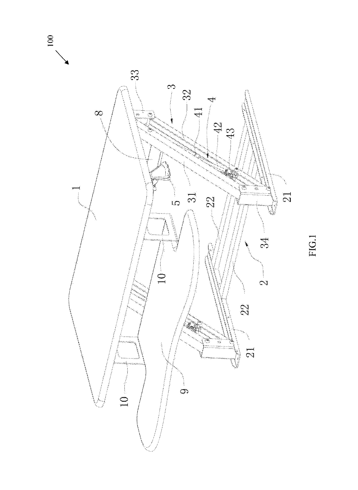 Height adjustment mechanism and platform