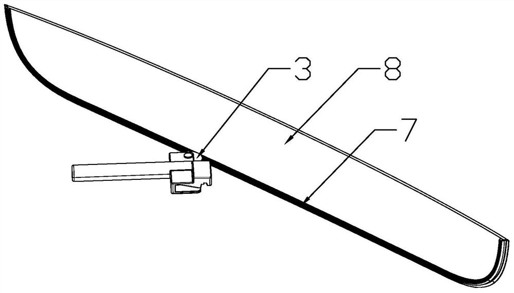 A hand-held glass sealing strip sticking tool