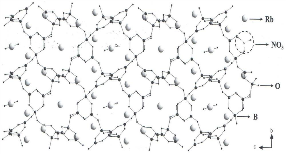 Compound rubidium boron nitrate, rubidium boron nitrate nonlinear optical crystal, and preparation method and application of compound rubidium boron nitrate nonlinear optical crystal