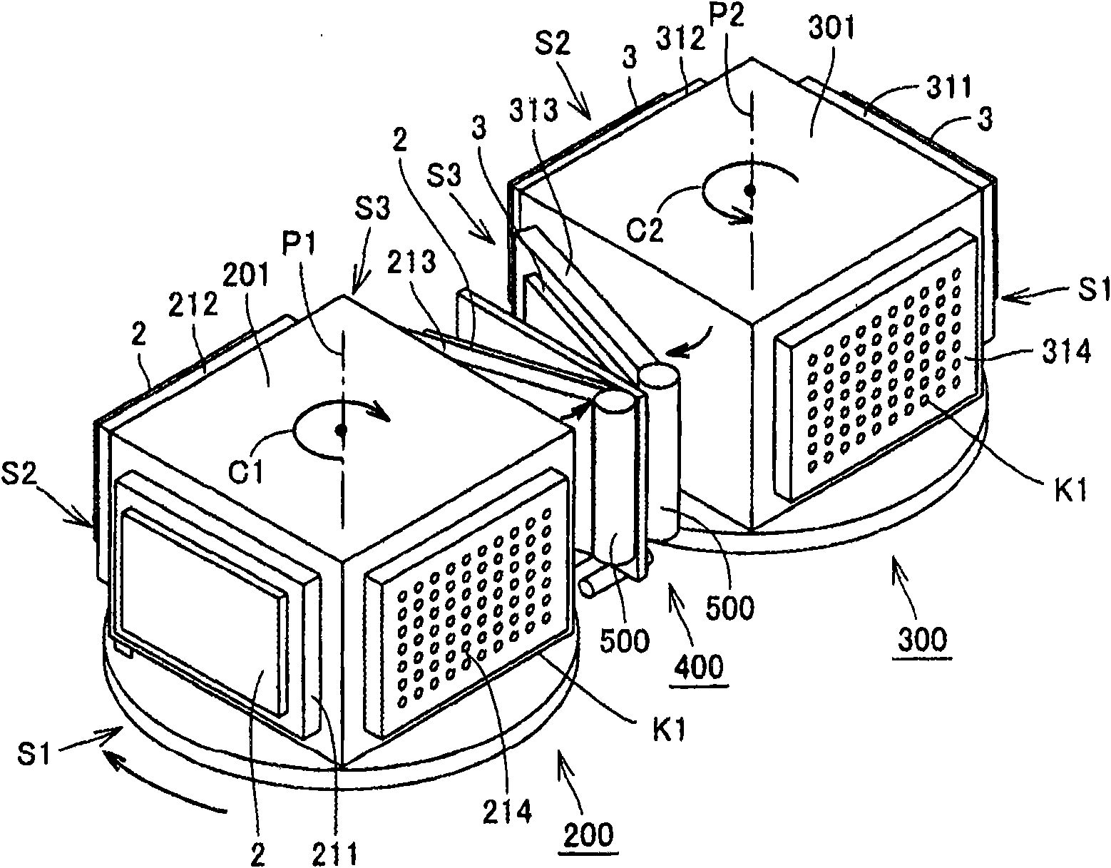 Adhered device for polarizing sheet