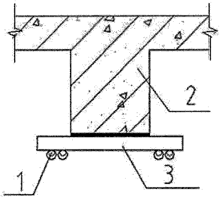 Method for pulling pillar through prestress using non-binding steel strands