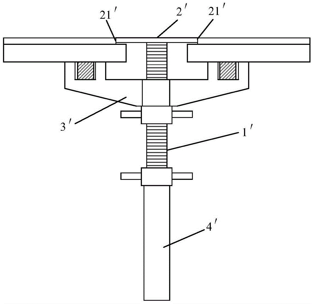 A kind of concrete structure formwork early dismantling adjustable flat top support