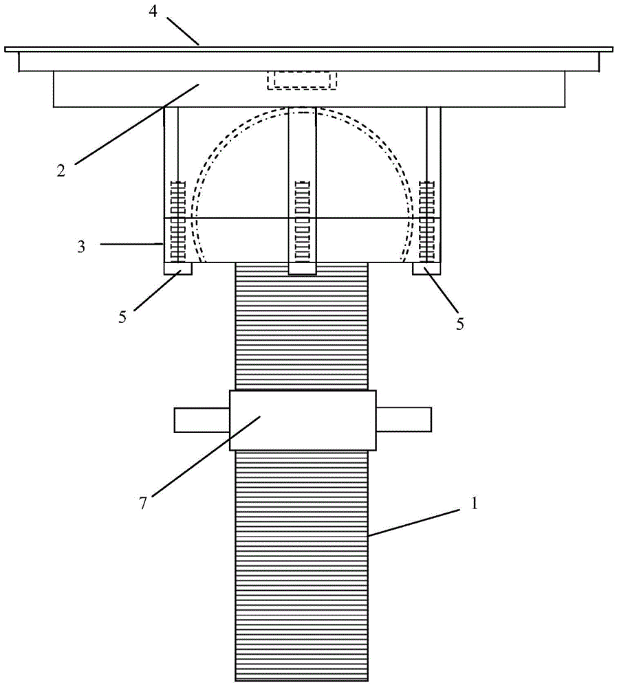 A kind of concrete structure formwork early dismantling adjustable flat top support