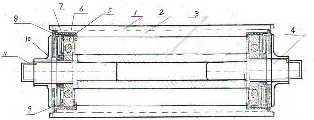 Steel-lining nylon carrier roller