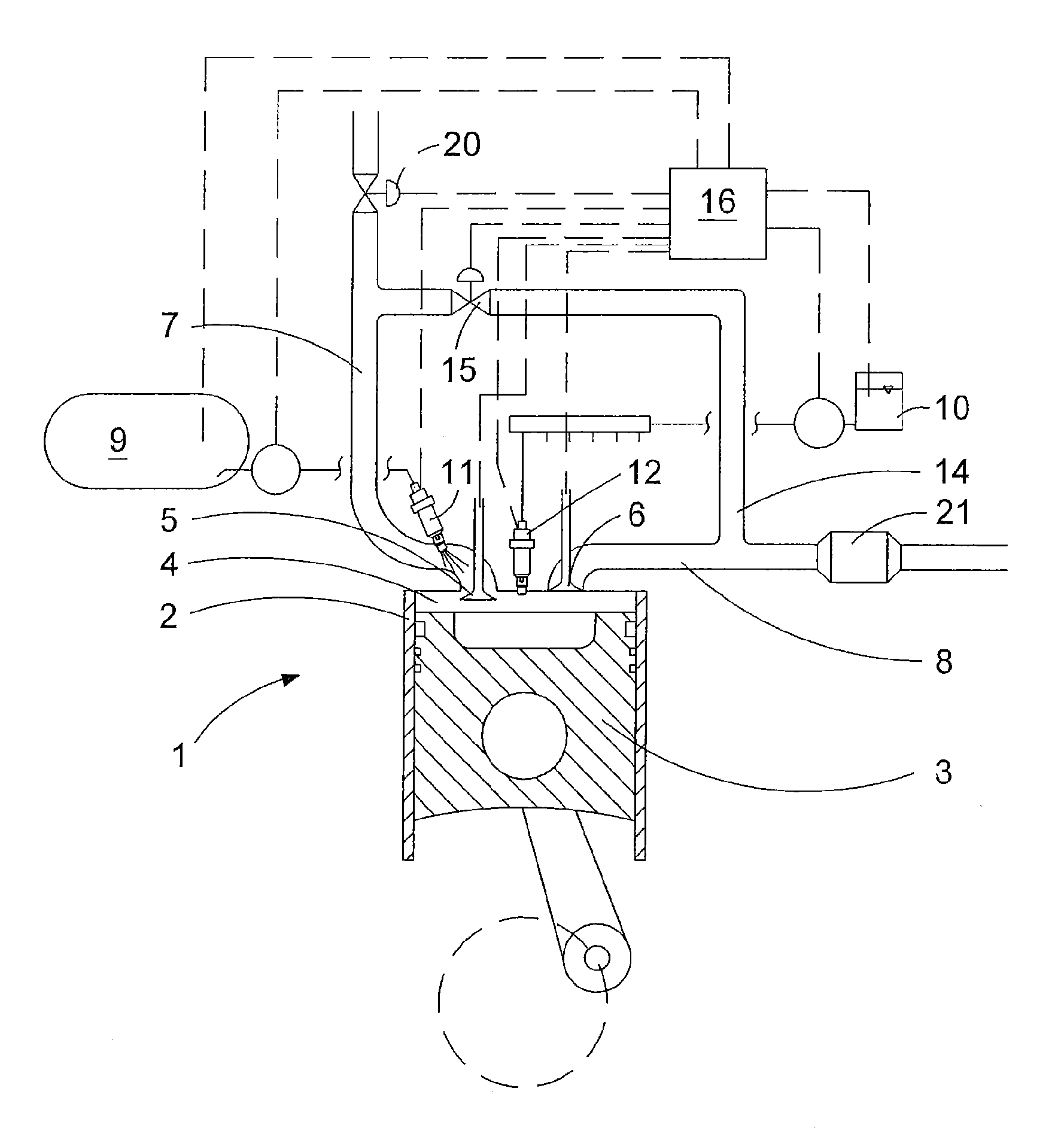 Gaseous-fuelled stoichiometric compression ignition internal combustion engine