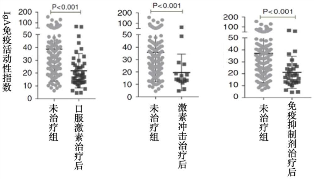 Application of reagent for detecting IgA immune complex