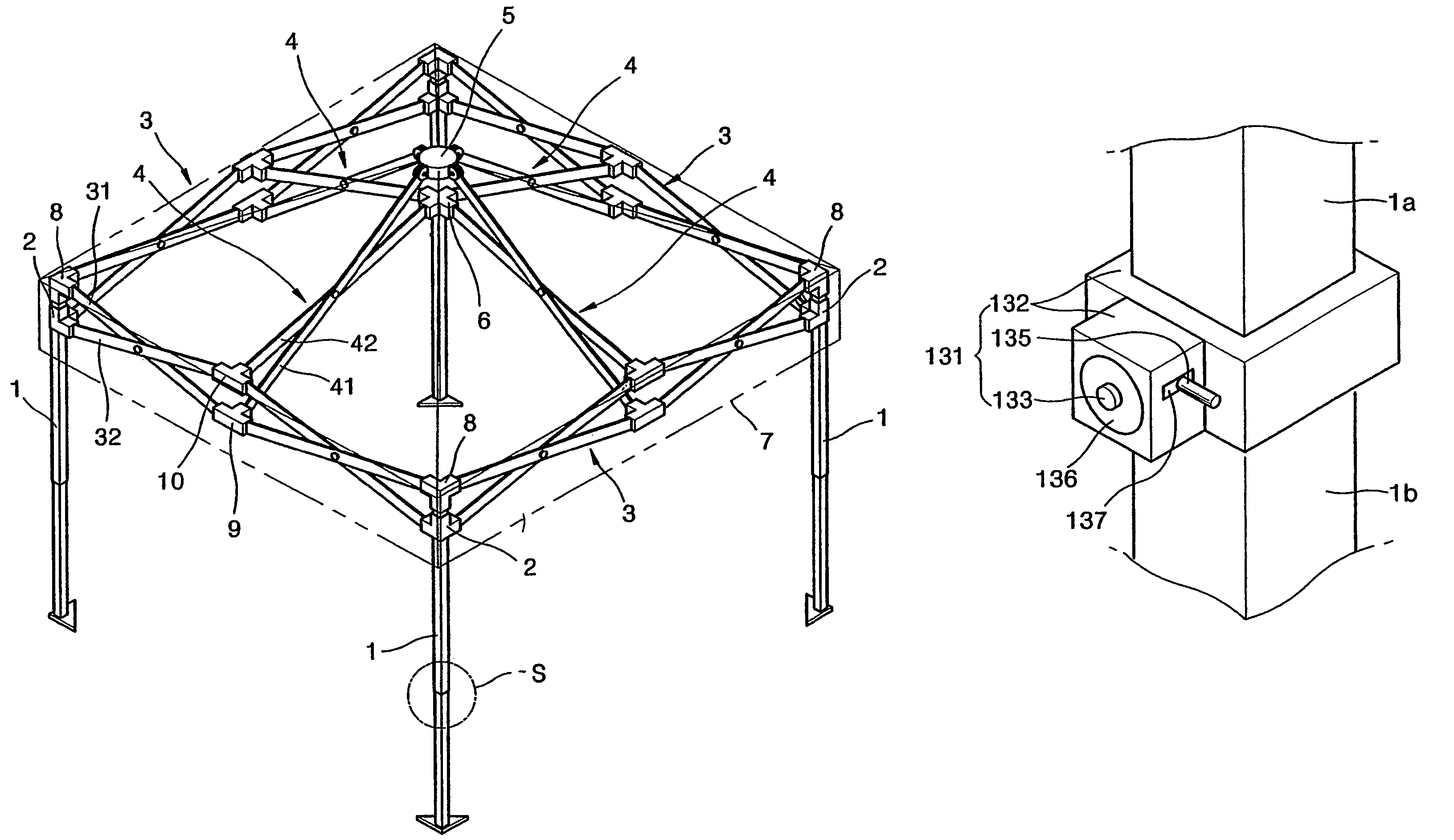 Structure of canopy