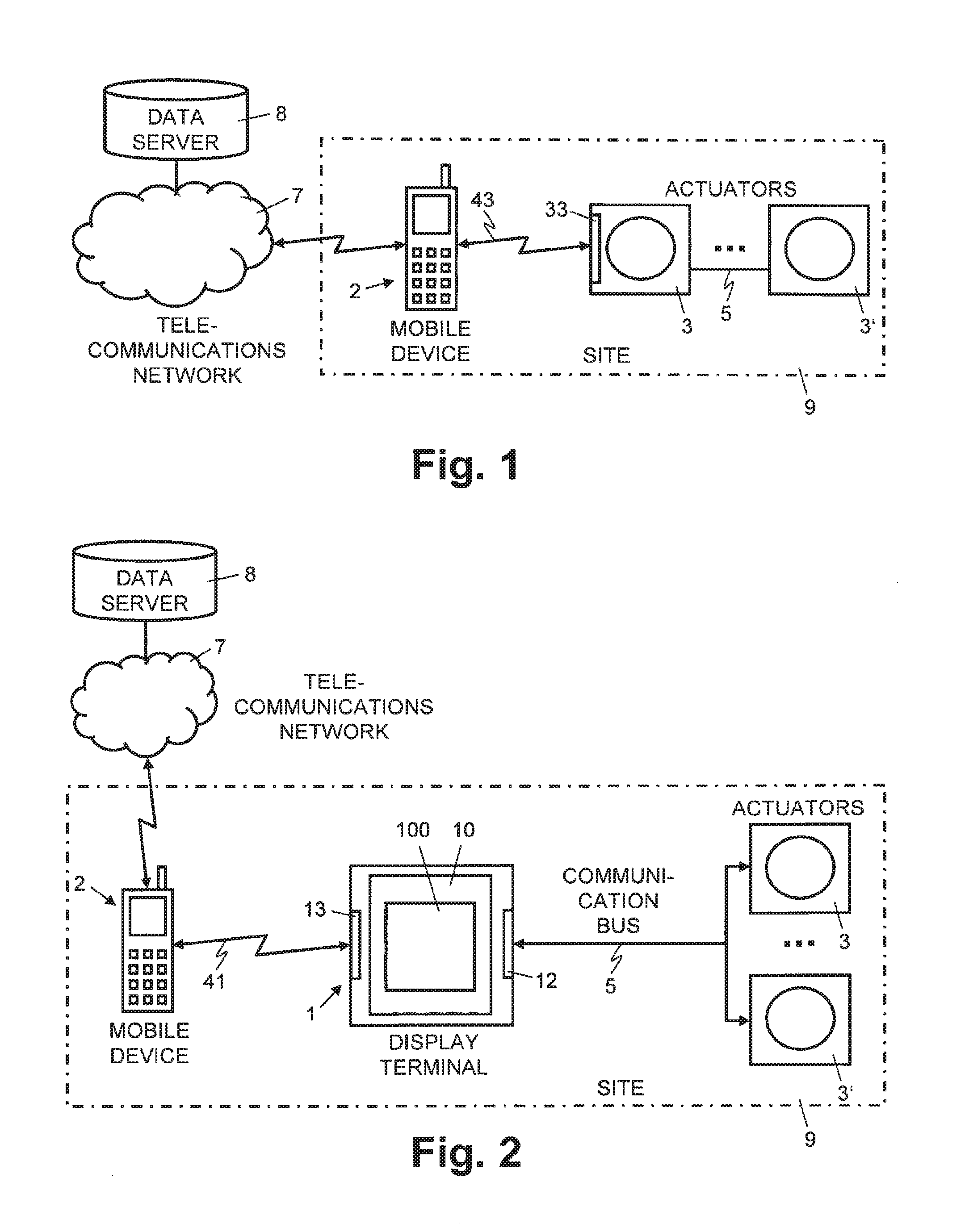 Mobile communication device and method for managing operation of a plurality of actuators