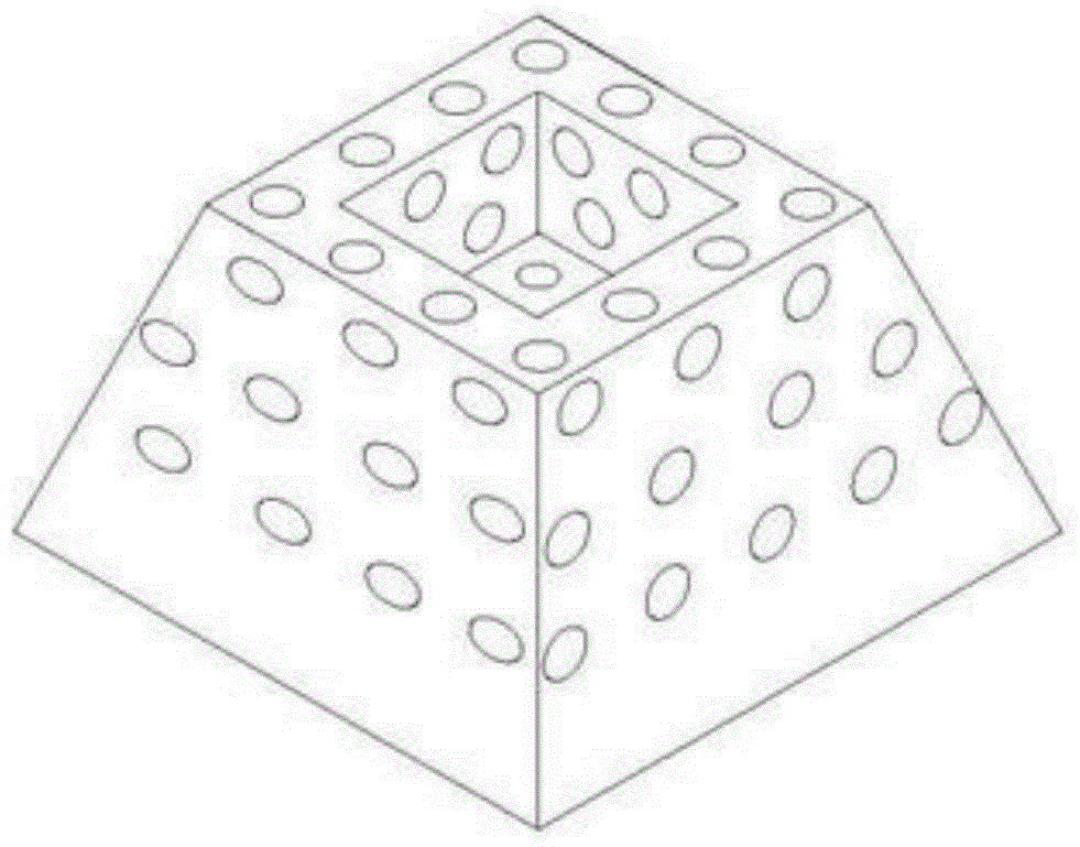 Wellhead of frustum-shaped internal-external water-inflow permeable inverted-filtering recharge well