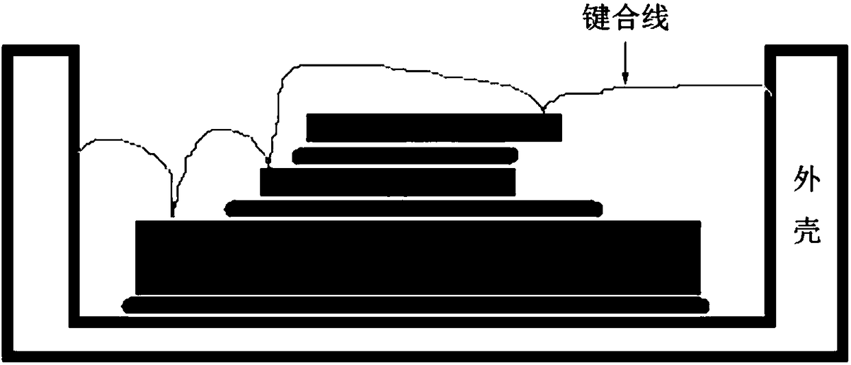 3D packaging structure for mass memory circuit