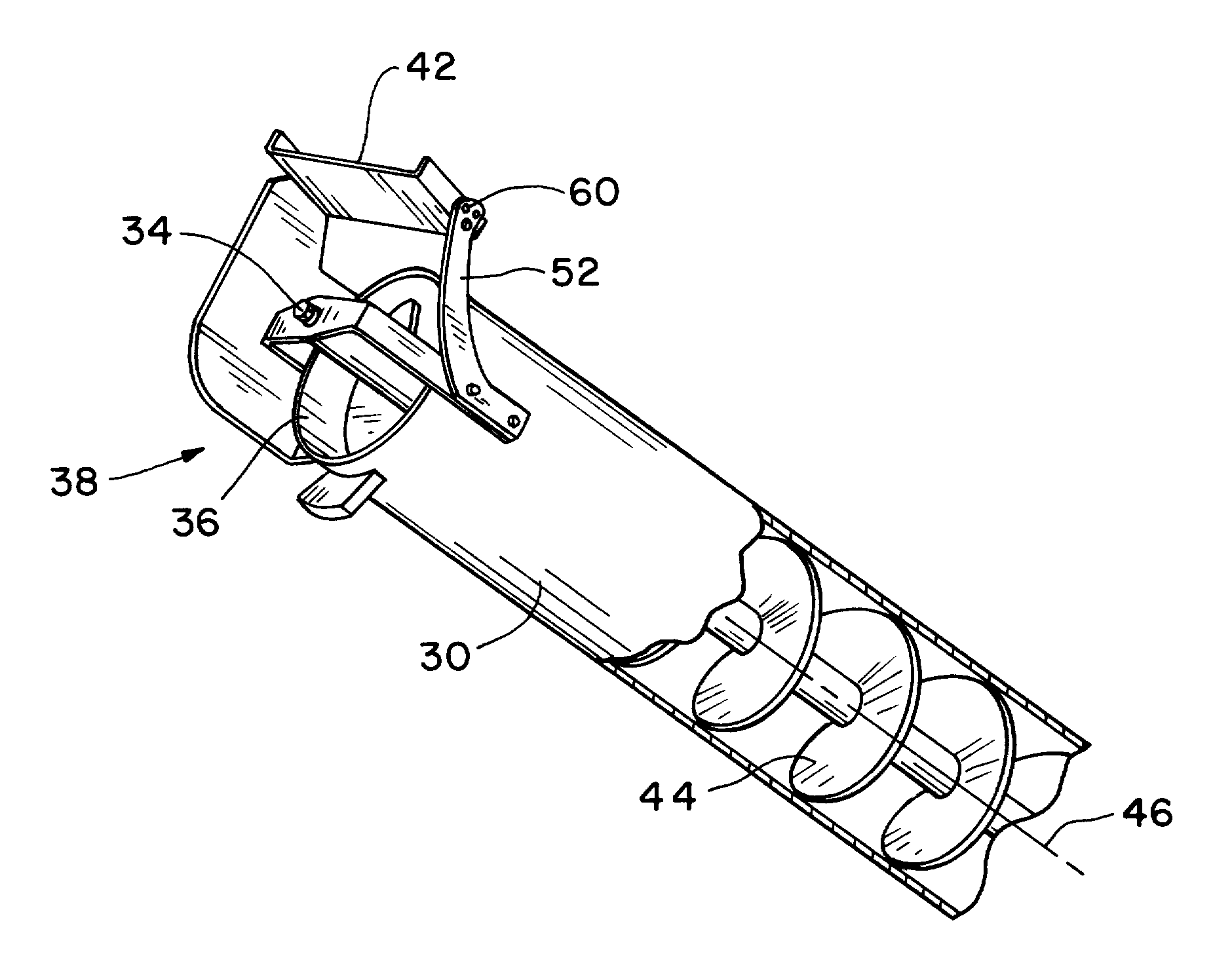 Loading auger deflector