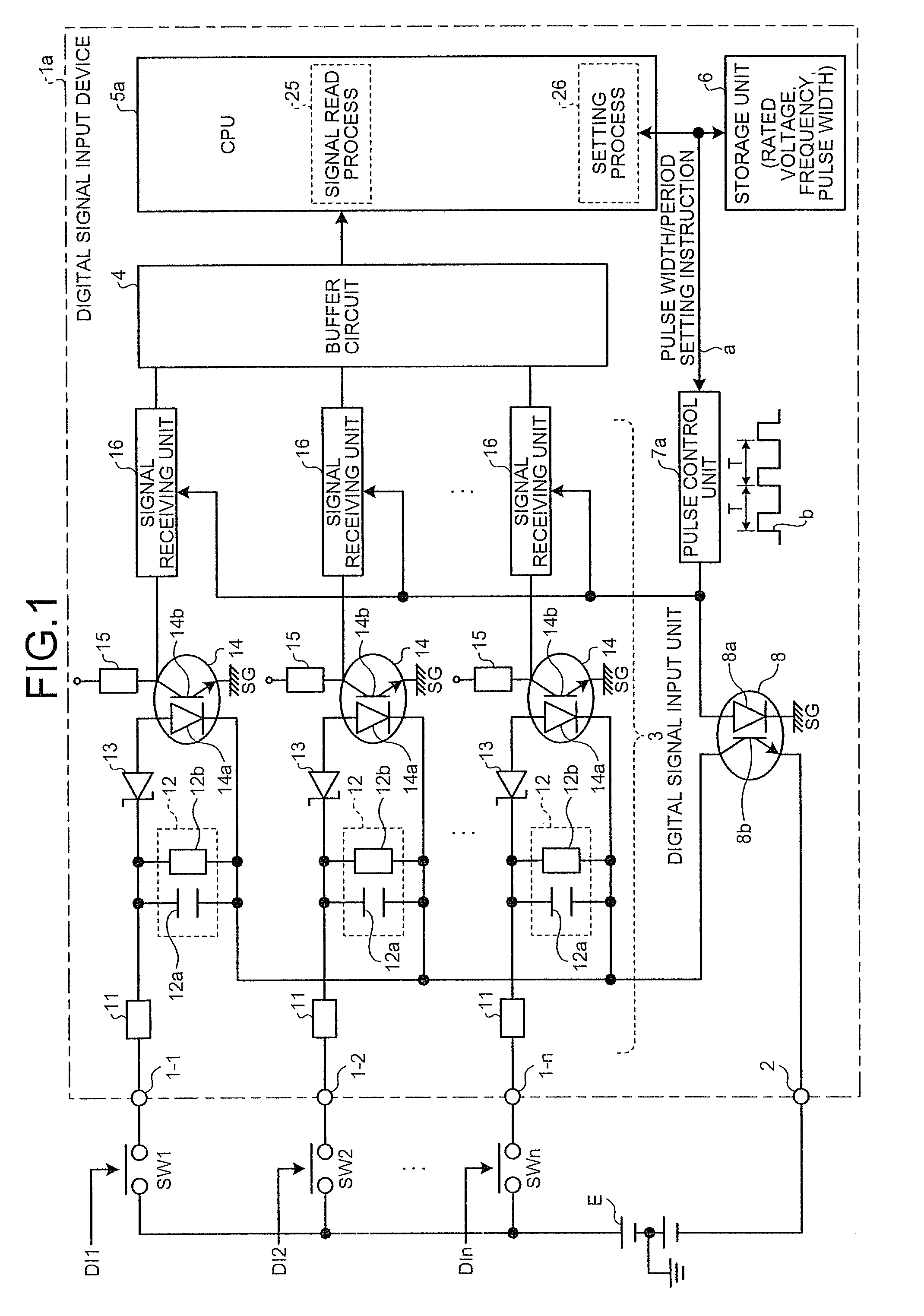 Digital signal input device and method of controlling the same