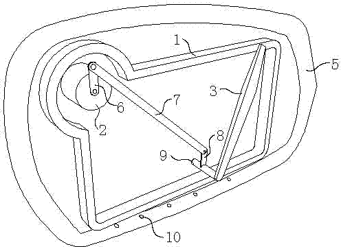 Traffic carrier rearview mirror washing windscreen wiper device