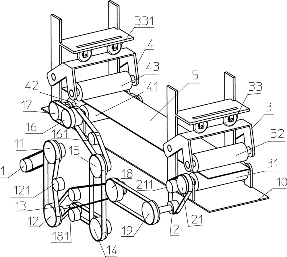 Main drafting unit in top cutting machine