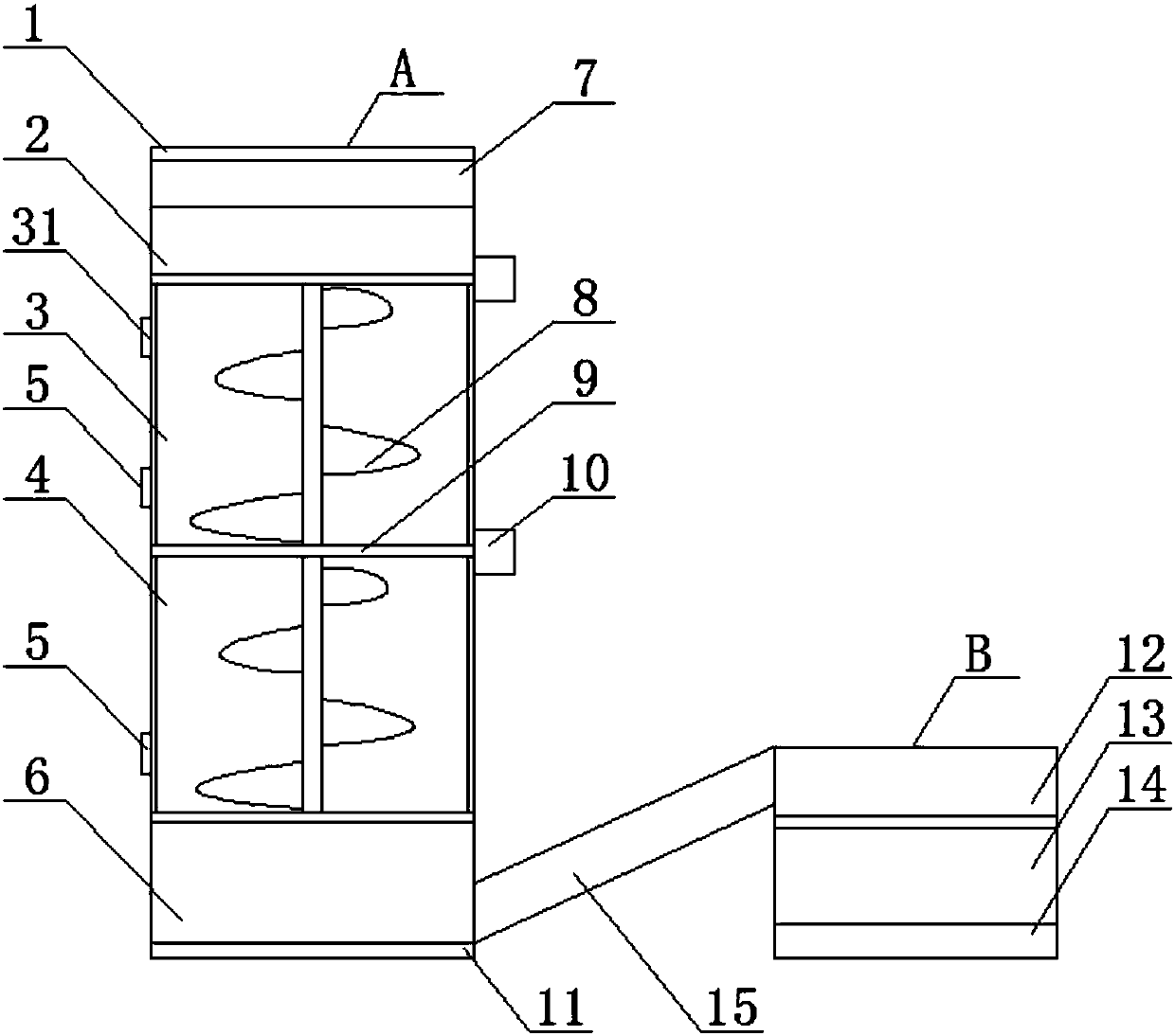 Conversion apparatus fur producing organic fertilizers