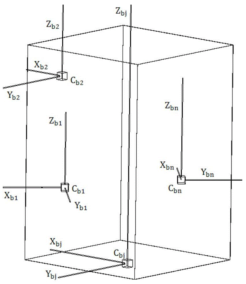 High-precision automatic measurement device for batch equipment attitude angle matrix on satellite