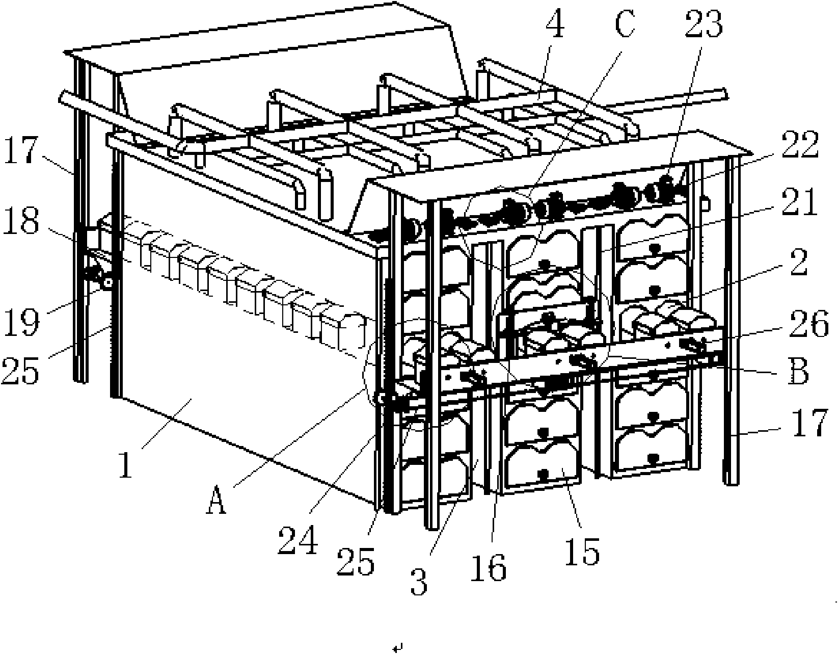 Method and device for generating power by utilizing waste gas of matrix-type charcoal kiln